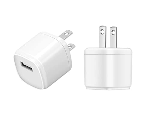 ZLONXUN USB Wall Charger Block 2-Pack 5V/1A Power Charger Plug USB Charging Cube Compatible with iPhone,iPod,Headset,Smart...