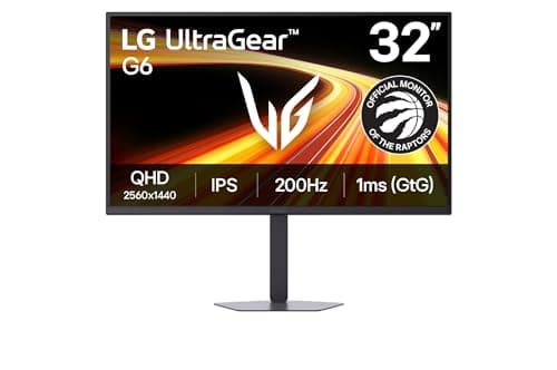 LG Ultragear™ 32-inch G6 32G620B IPS QHD (2560 X 1440) 200Hz 1ms G-SYNC Compatible FreeSync Premium Gaming Monitor with HDR10...