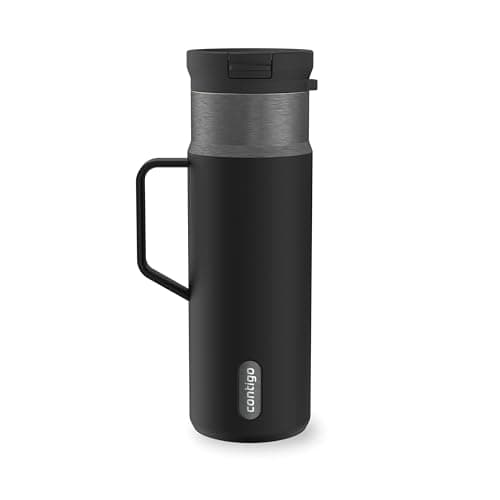 Contigo SnapSeal 20 oz Travel Mug w/Side Handle | Vacuum-Insulated Stainless Steel for Hot Coffee & Tea or Cold Drinks | Spill-Proof Lid w/Straw...