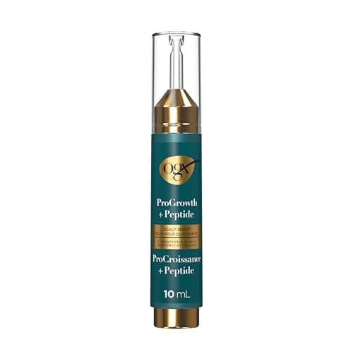 OGX® ProGrowth + Peptide Scalp Serum, Strengthens & Densifies by Hydrating the Scalp and Reinforcing Roots to Support Natural Hair Growth, 10 mL