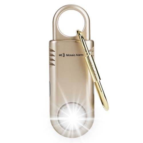 135dB Rechargeable Personal Safety Alarm Built-in Ultra-Bright Flashlight Non Slip Grip Keychain Emergency SOS Siren for Women, Students, Night...