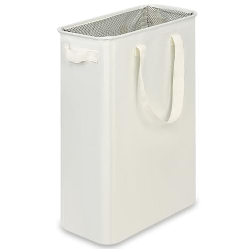 efluky Slim Laundry Hamper with Handles, Collapsible Small Hamper for Laundry, Dirty Clothes Basket for Bedroom, Dorm and Laundry Room, 48L (12.7...