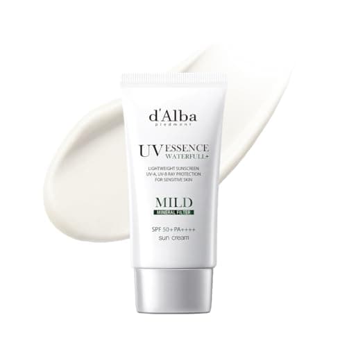 d'alba Piedmont Italian White Truffle Waterfull Mild Sunscreen, Vegan, Mineral Sunscreen, SPF 51+ PA++++, Non-Nano Sunscreen Suitable for all...