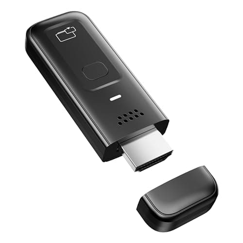 Wireless HDMI Display Dongle Adapter, 4K Decode & 1080P@60Hz Wireless Casting for iPhone/iPad/MacBook to TV/Monitor/Projector, Plug & Play Portable...
