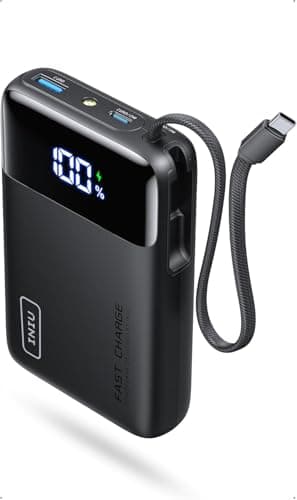 INIU 20000mAh Power Bank, Small 45W PD Fast Charging Portable Charger with Built-in USB C Cable, Flight-Safe Travel External Phone Battery Pack for...