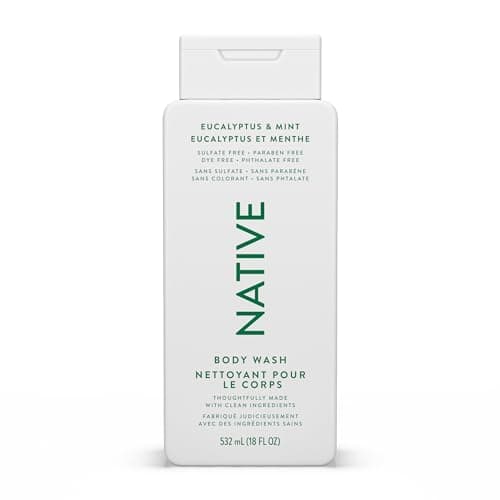 Native Body Wash, Eucalypts & Mint, Sulfate Free, Naturally Derived Ingredients, 24hr Freshness, for Women & Men, 532mL