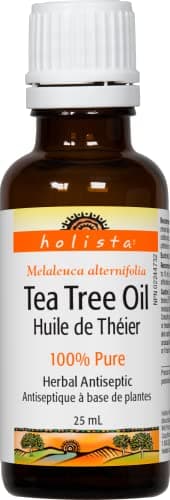 Holista Tea Tree Oil Liquid, 25 mL, 100% Pure, Natural Antibacterial, Antiseptic, and Antifungal
