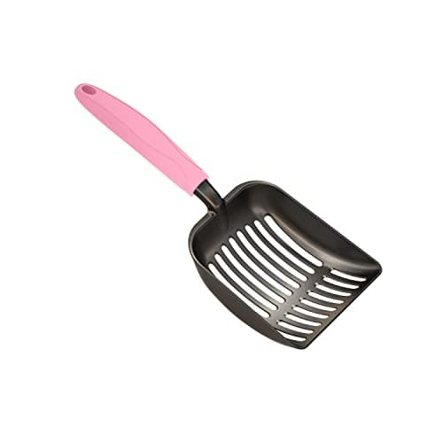 WePet Cat Litter Scoop, Non-Stick Plated Aluminum Alloy Sifter, Kitty Durable Metal Scooper, Deep Shovel, Long Handle, Kitten Pooper Lifter, Size...