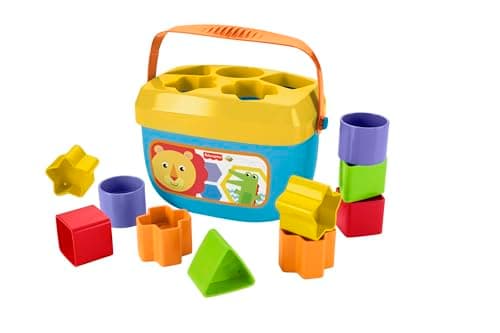 Fisher-Price - Jouet à empiler - Premiers blocs pour bébé - Ensemble de 10 formes pour trier les nourrissons à partir de 6 mois
