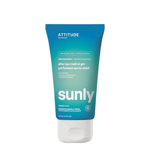 ATTITUDE After Sun Melt-In Gel, EWG Verified, Dermatologically Tested, Soothes and Hydrates, Vegan and Mineral Based Formula, Mint and Cucumber,...