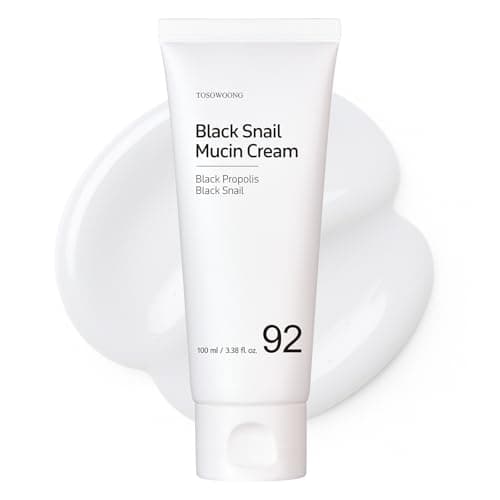TOSOWOONG Black Snail Mucin 92% Face Cream, 920,768ppm Black Snail Mucin, Propolis, Lightweight Moisturing Cream for Soft, Glowy Skin, Moisturizer...
