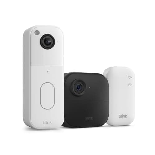 Blink Video Doorbell + Outdoor 4 – Wireless smart security cameras, head-to-toe HD view, two-year battery life. Sync Module Core included – 1...