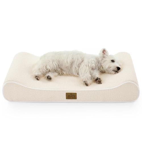 COZY KISS Orthopedic Dog Bed for Medium Dogs up to 65 lbs - Removable Washable Cover with Waterproof Lining & Non-Skid B