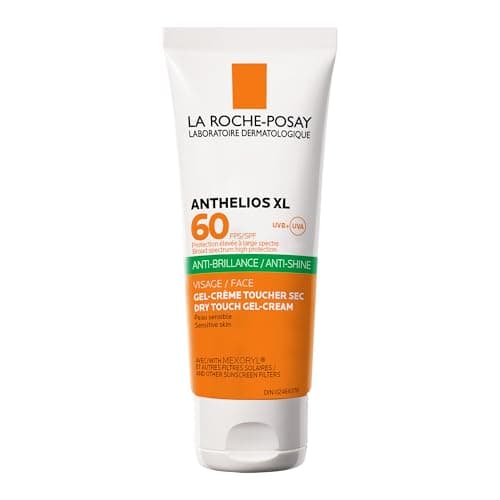 La Roche-Posay Anti-Shine Mattifying Face Sunscreen, Anthelios Dry Touch Anti-Shine Sunscreen Broad Spectrum SPF 60 with Silica, Vitamin E &...