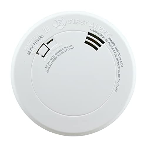 First Alert 10 Year Battery Smoke and Carbon Monoxide Alarm with Voice Alert, White, PRC710VA-6