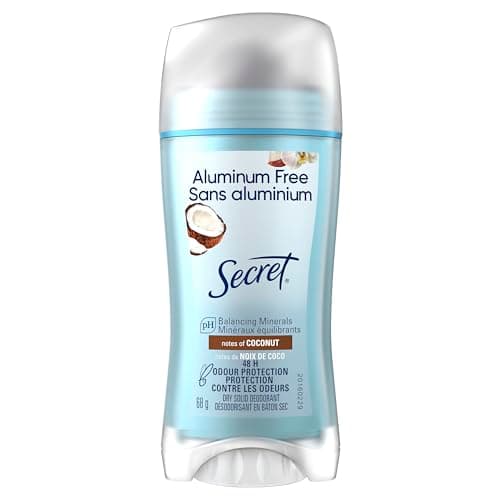 Secret Aluminum Free Deodorant for Women, Coconut Scent, 68g