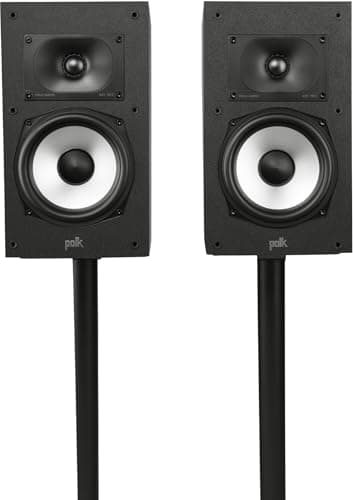 Polk Monitor XT20 Pair of Bookshelf or Surround Speakers - Hi-Res Audio Certified, Dolby Atmos & DTS:X Compatible, 1" Terylene Tweeter & 6.5"...