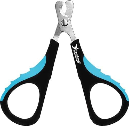Candure Cat Nail Clippers for Indoor Cats, Rabbits, Hamsters, and Birds with Precise Angled Edges to Ensure Easy & Safe