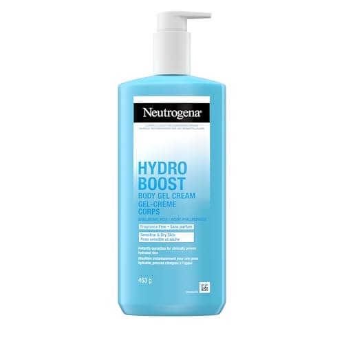 Neutrogena Hydro Boost Unscented Gel Body Cream for Dry Skin, Hyaluronic Acid, 453g