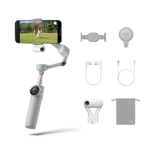 Insta360 Flow 2 Pro Gimbal Stabilizer for iPhone, Android, Phone Gimbal with AI Tracking, Fill Light, Built-in Selfie Stick & Tripod, Vlogging,...