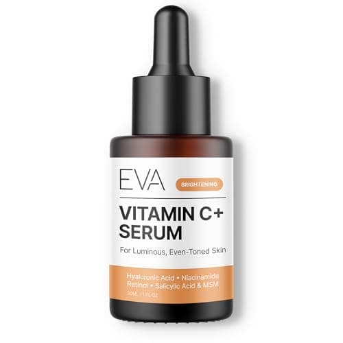 Eva Naturals Vitamin C+ Serum for Face – Anti Aging Facial Serum with Retinol, Salicylic Acid, Niacinamide & Hyaluronic Acid – Dark Spot, Fine Line...
