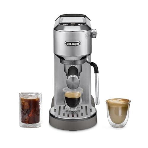 De'Longhi Dedica Duo Compact Espresso Machine - Cold Brew Coffee Maker with Milk Frother Wand- for Espresso, Hot & Iced Coffee, Cappuccinos, Lattes...