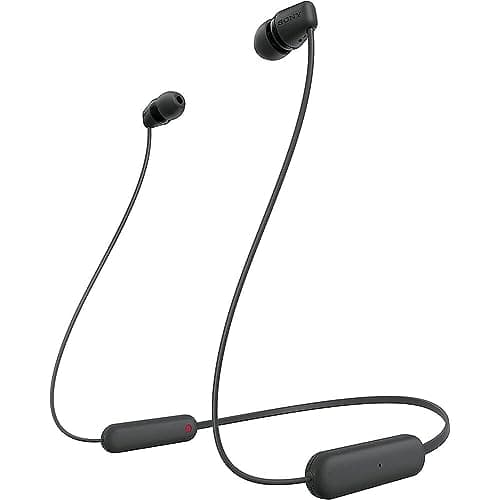 Sony WI-C100 Écouteurs intra-auriculaires Bluetooth sans fil avec microphone intégré, noir