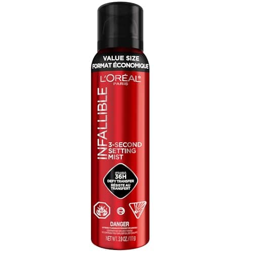 L’Oréal Paris Infallible 3-Second Makeup Setting Spray Jumbo Size, Microfine Mist for up to 36H Wear, Lightweight, Transfer Proof, Waterproof,...