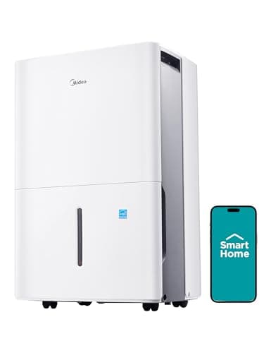Midea 1,500 Sq. Ft. Energy Star Certified Dehumidifier With Reusable Air Filter 22 Pint 2019 DOE (Previously 30 Pint) - Ideal For Basements, Large...