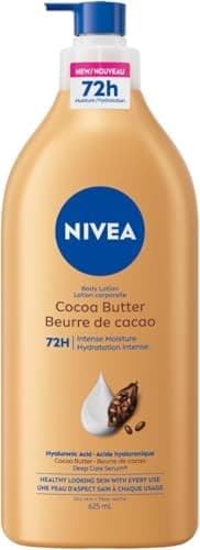 NIVEA Cocoa Butter 72-Hr Moisturizing Body Lotion for Dry Skin, Body Moisturizer with Hyaluronic Acid and Cocoa Butter, Non-Greasy and...