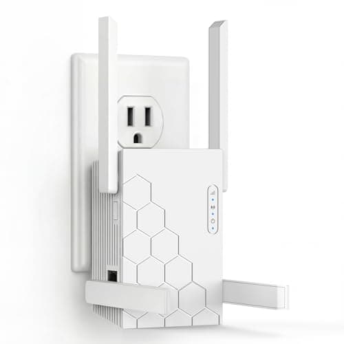 WiFi Extender Signal Booster, Dual Band 5.8GHz&2.4GHz, 1200M WiFi Booster for 45 Devices, Covers Up to 10200 Sq.ft, WiFi Repeater w/Ethernet Port...