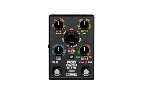Line 6 POD Express Black Guitar Pedal Multi Effects and High-Gain Amp Modeling Processor, Looper, USB-C Interface, Software Editor, Heavy Metal...