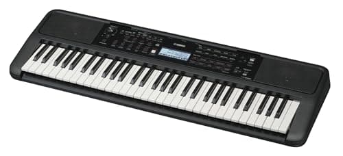 Yamaha PSRE-383 61 Key Portable Keyboard with Touch Sensitive Keys, Lesson & Record functions, Smart Chord, Battery Operation, 650 Voices, 260...