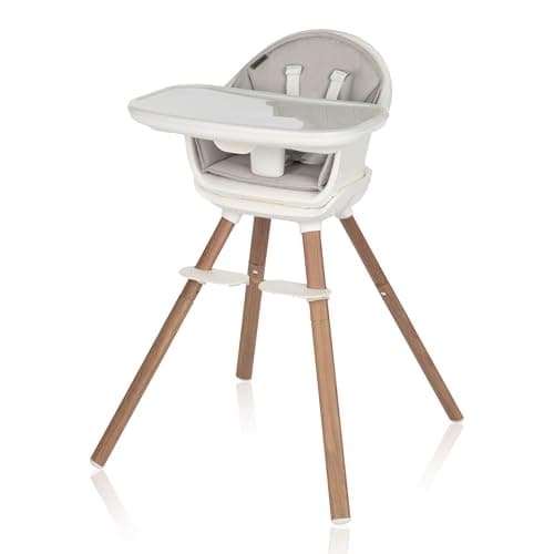 Maxi-Cosi Moa 8-in-1 High Chair, removable kitchen booster, converts to stool, table and chair, easy to clean, Horizon Sand