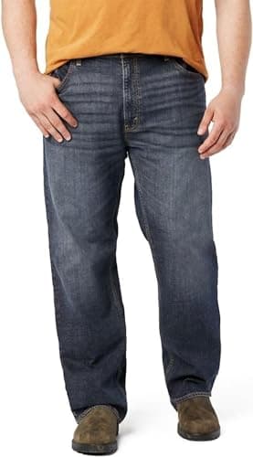 Signature by Levi Strauss & Co. Gold Label Men's Relaxed Fit Flex Jeans, Headlands, 44W x 30L
