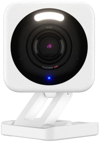 WYZE Cam v4 (Latest Model), 2.5K AI Security Camera, Indoor/Outdoor Cameras for Home Security, Vibrant Color Night Vision, No Subscription...