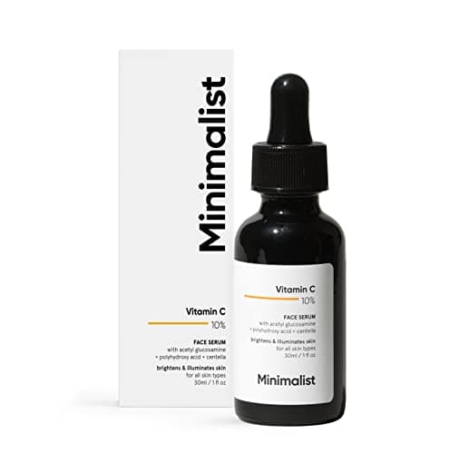 Minimalist 10% Vitamin C Serum for Skin Brightening | Highly Stable & Effective Face Serum with Pure Ethyl Ascorbic Acid & Acetyl Glucosamine for...