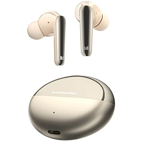 Monster N-Lite 203 AirLinks Wireless Earbuds, Bluetooth 5.3 Headphones HiFi Stereo, Type-C Charging, Touch Control, HD Clear Call, IPX6 Waterproof...