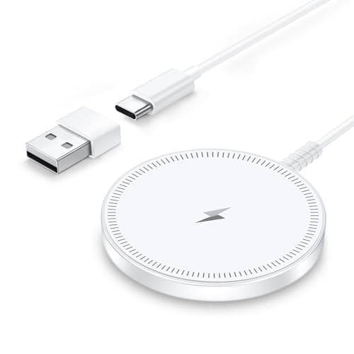 Chargeur magnétique sans fil Charge rapide Tapis de chargement à aimant puissant pour iPhone 17/16/15/14/13/12 - Série et AirPods Pro 4-2, ports Daul, compatible avec les étuis,...