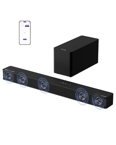 ULTIMEA 5.1ch Soundbar with Dolby Atmos, Sound Bar with Subwoofer for Smart TV, Home Theater Surround Sound System for TV, 300W, Adjustable Bass...