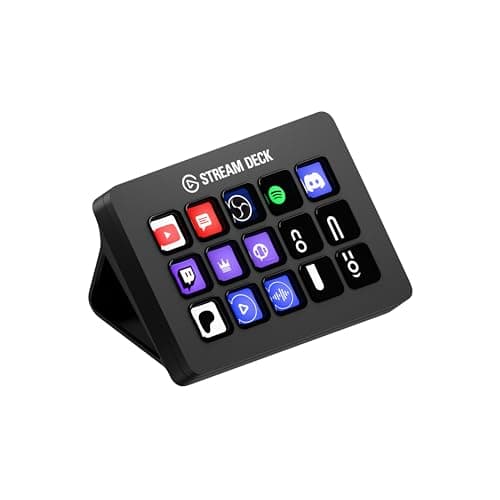 Elgato Stream Deck MK.2 – Studio Controller, 15 macro keys, trigger actions in apps and software like OBS, Twitch, YouTube and more, works with...
