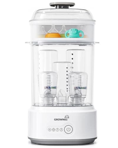 Stérilisateur et sèche-biberons, stérilisateur de biberons compact, désinfectant de biberons à vapeur électrique pour biberons, tétines, pièces de pompe