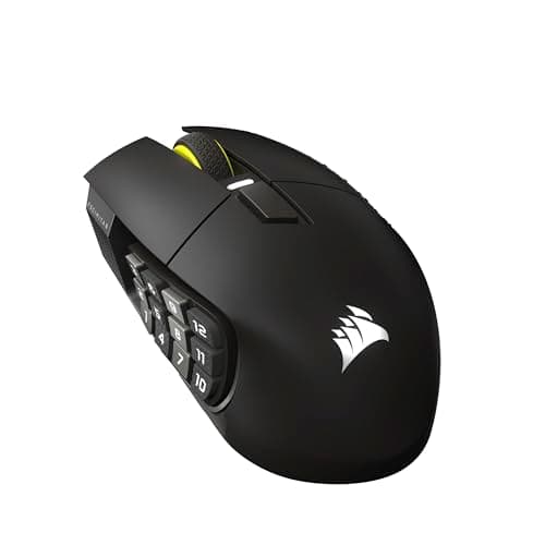 CORSAIR Scimitar Elite Wireless SE MMO PC Gaming Mouse – 33,000 DPI, 16 Programmable Buttons, Key Slider, Elgato Virtual Stream Deck, 1,000Hz...