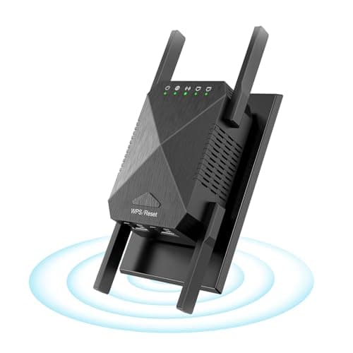 WiFi Extender WiFi Booster 1200Mbps Dual Band (5GHz/2.4GHz) Extenders Signal Booster for Home, Internet Repeater (Black)