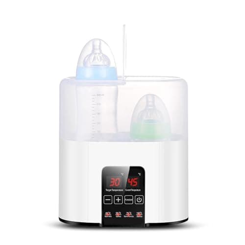 Bottle Warmer, Portable Baby Bottle Warmer and High Temp Steamer (100℃/212°F) 2-in-1 Smart Device, One-Click Operation, Low Energy Consumption,...