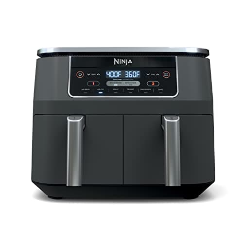 Ninja Foodi 6-in-1 8-qt. (7.6L) 2-Basket Air Fryer DualZone Technology, Match Cook & Smart Finish to Roast, Broil, Dehydrate & More for Quick, Easy...