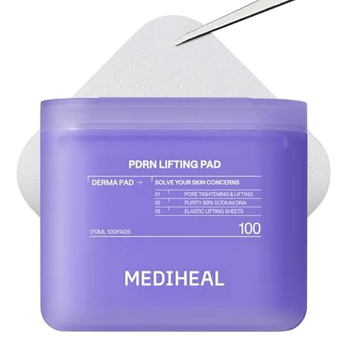 MEDIHEAL PDRN Lifting Toner Pads for Pore & Wrinkle Care with Squalane & Glutathione – Pore minimizers, Gentle Exfoliation, Firming & Hydrating...