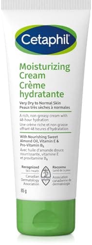 Cetaphil Moisturizing Cream With Sweet Almond Oil And Glycerin - 48hr Hydration - For Dry To Very Dry And Sensitive Skin - Fragrance Free, Paraben...