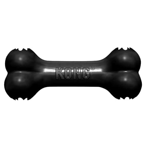 KONG Extreme Goodie Bone™ - Durable Rubber Dog Bone for Power Chewers, Black - For Medium Dogs