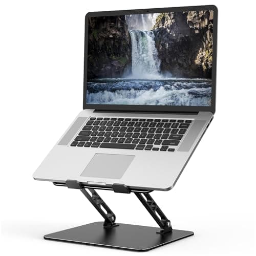 Gogoonike Adjustable Laptop Stand for Desk, Metal Foldable Laptop Riser, Portable Laptop Holder, Ventilated Cooling Computer Notebook Stand...